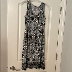 Sleeveless Paisley Print  Dress